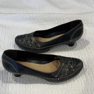 Clark’s Elegant Black Women's Kitten Heel Shoes